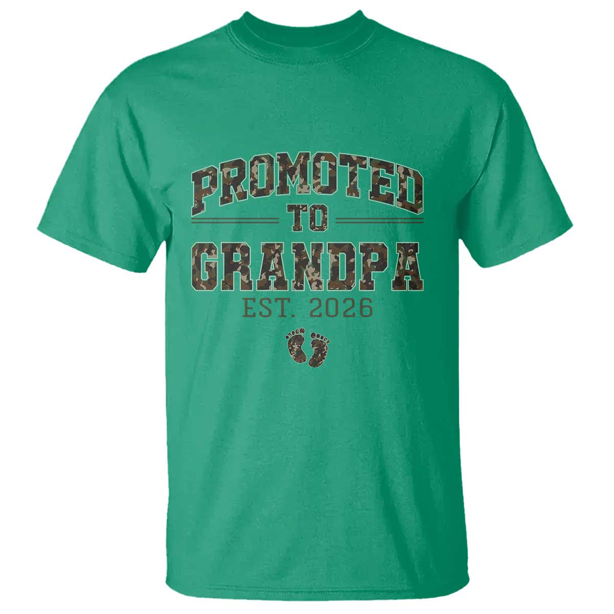 Promoted To Grandpa Est 2026 T Shirt Vintage Camo Grandpa Graphic
