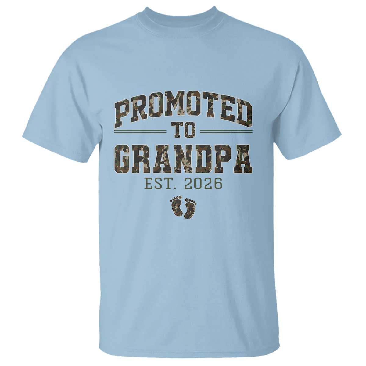 Promoted To Grandpa Est 2026 T Shirt Vintage Camo Grandpa Graphic