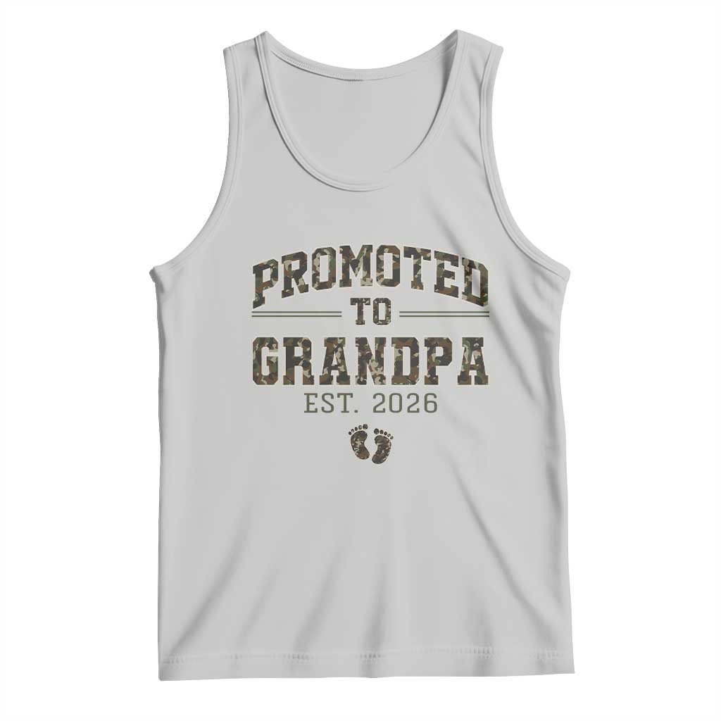 Promoted To Grandpa Est 2026 Tank Top Vintage Camo Grandpa Graphic