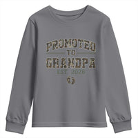 Promoted To Grandpa Est 2026 Youth Sweatshirt Vintage Camo Grandpa Graphic