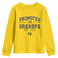 Promoted To Grandpa Est 2026 Youth Sweatshirt Vintage Camo Grandpa Graphic