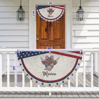 Funny Highland Cow Lover Patriotic Fan Flag Merica USA Flag Farmer Gift