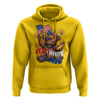 Striped Highland Cow 4th Of July Hoodie Red White And Moo