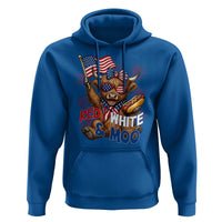 Striped Highland Cow 4th Of July Hoodie Red White And Moo