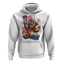Striped Highland Cow 4th Of July Hoodie Red White And Moo