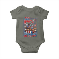 Funny Highland Cow Pool Party 4th Of July Baby Onesie Red White And Moo