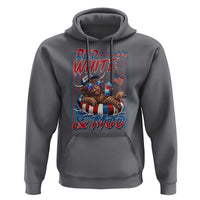 Funny Highland Cow Pool Party 4th Of July Hoodie Red White And Moo
