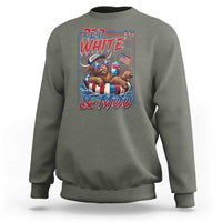 Funny Highland Cow Pool Party 4th Of July Sweatshirt Red White And Moo