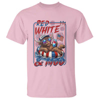Funny Highland Cow Pool Party 4th Of July T Shirt Red White And Moo