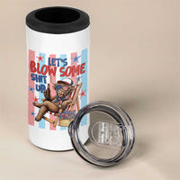 Funny Patriotic Highland Cow 4 in 1 Can Cooler Tumbler 4th Of July Fireworks Celebration