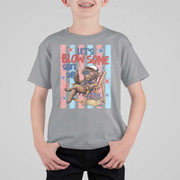 Funny Patriotic Highland Cow T Shirt For Kid 4th Of July Fireworks Celebration