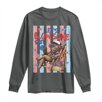 Funny Patriotic Highland Cow Long Sleeve Shirt 4th Of July Fireworks Celebration