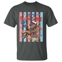 Funny Patriotic Highland Cow T Shirt 4th Of July Fireworks Celebration