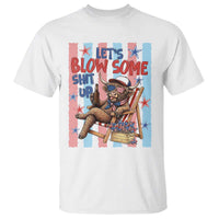 Funny Patriotic Highland Cow T Shirt 4th Of July Fireworks Celebration
