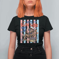 Funny Patriotic Highland Cow T Shirt For Women 4th Of July Fireworks Celebration