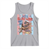 Funny Patriotic Highland Cow Tank Top 4th Of July Fireworks Celebration