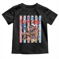 Funny Patriotic Highland Cow Toddler T Shirt 4th Of July Fireworks Celebration