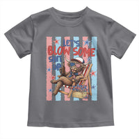 Funny Patriotic Highland Cow Toddler T Shirt 4th Of July Fireworks Celebration