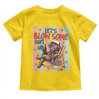 Funny Patriotic Highland Cow Toddler T Shirt 4th Of July Fireworks Celebration