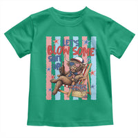 Funny Patriotic Highland Cow Toddler T Shirt 4th Of July Fireworks Celebration
