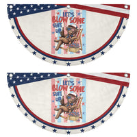 Funny Highland Cow Patriotic Fan Flag 4th Of July Fireworks Celebration