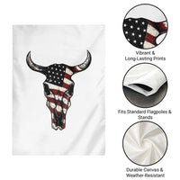 Vintage Western Cow Skull Usa Flag Garden Flag Patriotic American Pride