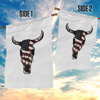 Vintage Western Cow Skull Usa Flag Garden Flag Patriotic American Pride