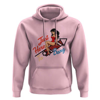 Funny Patriotic Pin Up Girl Firework USA Gift Hoodie Just Here To Bang