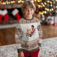 Funny Patriotic Pin Up Girl Firework USA Gift Ugly Christmas Sweater Just Here To Bang