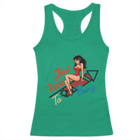 Funny Patriotic Pin Up Girl Firework USA Gift Racerback Tank Top Just Here To Bang