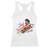 Funny Patriotic Pin Up Girl Firework USA Gift Racerback Tank Top Just Here To Bang
