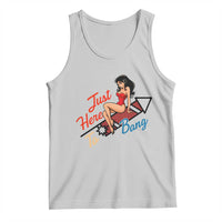 Funny Patriotic Pin Up Girl Firework USA Gift Tank Top Just Here To Bang