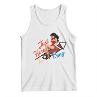 Funny Patriotic Pin Up Girl Firework USA Gift Tank Top Just Here To Bang