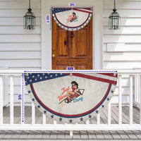 Funny Pin Up Girl Firework USA Gift Patriotic Fan Flag Just Here To Bang