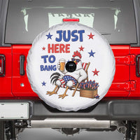 Funny Chicken 4th Of July Celebration Spare Tire Cover Just Here To Bang