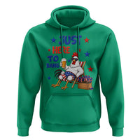 Funny Chicken 4th Of July Celebration Hoodie Just Here To Bang