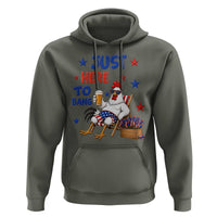 Funny Chicken 4th Of July Celebration Hoodie Just Here To Bang