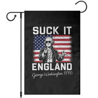 Funny 4th Of July George Washington Garden Flag Suck It England