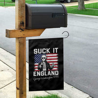 Funny 4th Of July George Washington Garden Flag Suck It England