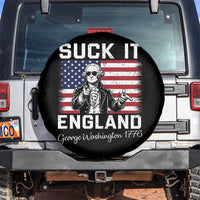 Funny 4th Of July George Washington Spare Tire Cover Suck It England