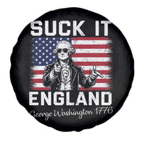 Funny 4th Of July George Washington Spare Tire Cover Suck It England