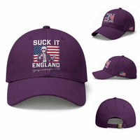 Funny 4th Of July George Washington Baseball Cap Suck It England