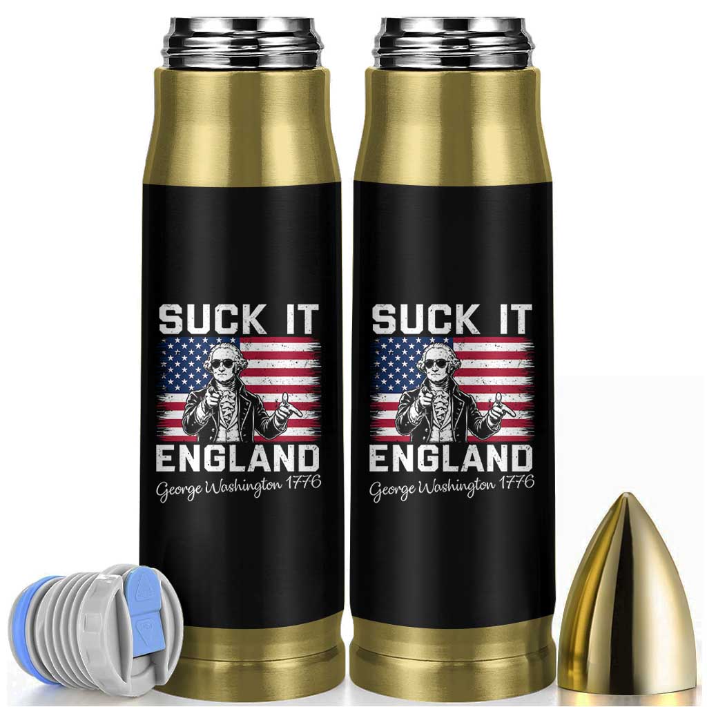 Funny 4th Of July George Washington Bullet Tumbler Suck It England