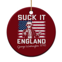 Funny 4th Of July George Washington Ceramic Ornament Suck It England