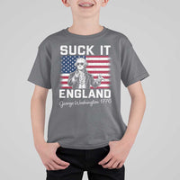 Funny 4th Of July George Washington T Shirt For Kid Suck It England