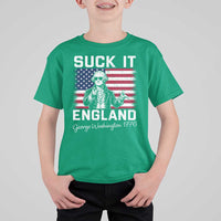 Funny 4th Of July George Washington T Shirt For Kid Suck It England