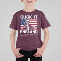 Funny 4th Of July George Washington T Shirt For Kid Suck It England