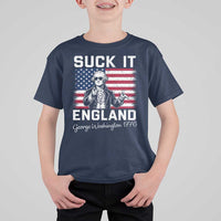 Funny 4th Of July George Washington T Shirt For Kid Suck It England