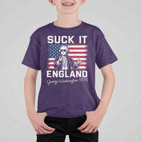 Funny 4th Of July George Washington T Shirt For Kid Suck It England