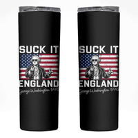Funny 4th Of July George Washington Skinny Tumbler Suck It England